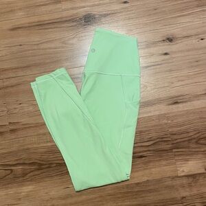 Lululemon Athletica Mint Green Double Lined Align Leggings with Pockets Size 6